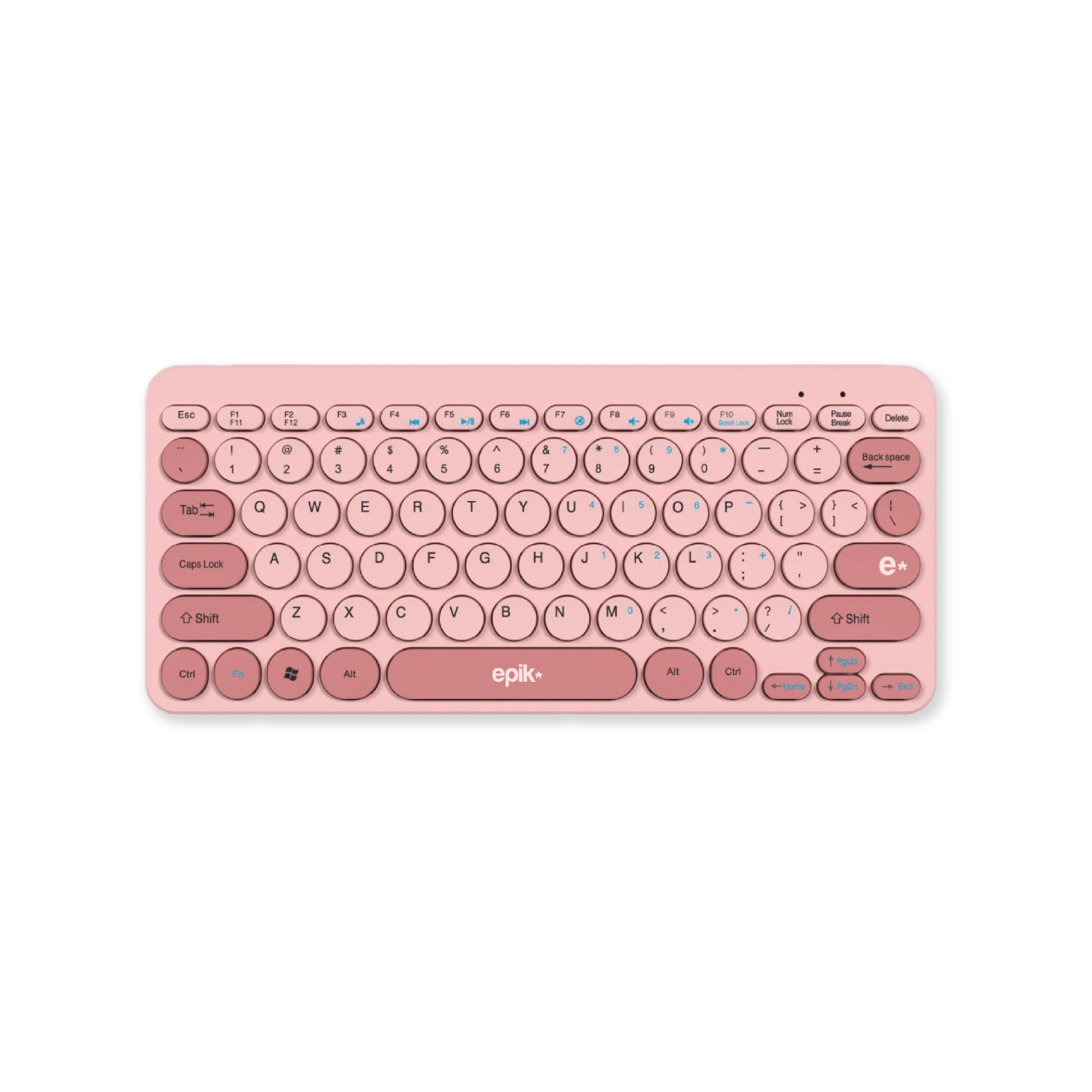 Teclado Rounded Pink Wireless 3022